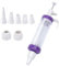 Dessert Decorating Syringe Set, WIGUROE Cupcake Frosting Filling Injector with 5 Plastic Icing Nozzles, Dessert Cream Piping Syringe Nozzles Kits for Cake Cookies Decoration