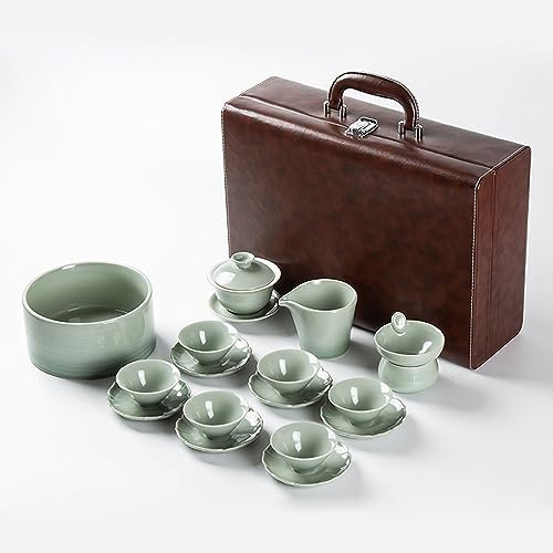 XaEjNzwDT Tetera marroqui teteras para te Juego de te Juego de té Kung Fu para el hogar, Juego de Regalo de Taza de té de cerámica Japonesa(Color:A,Size:)