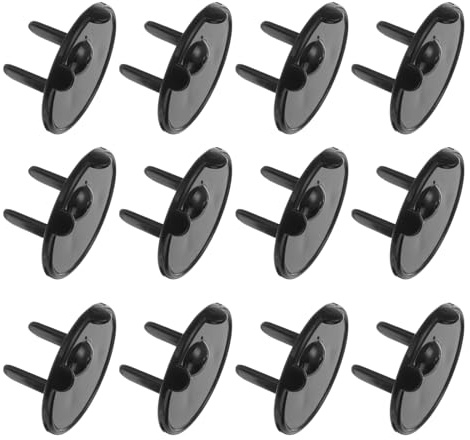 MECCANIXITY 12 Pack Outlet Covers Proofing, Plug Covers Easy Installation Electric Plug Protectors Safety Socket Cover Plugs Protector Black