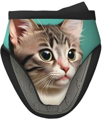 1 mini guanto da forno in silicone, resistente al calore, con stampa di un gatto curioso, set di presine per cuocere e cucinare – resistente al calore fino a 260 °C