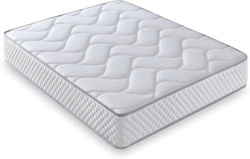 LUXIABED Madrass 105x190 Viskoelastisk Plus Anpassningsbar Vändbar Vinter Sommar Enkel. Anti-kvalster Andas Flexycell Core. Vit Färg Vit Komfort + Medium Fasthet Modell Genius Höjd 30 cm