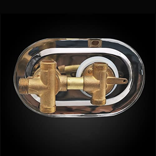 G1/2 Brass Shower Valve Mixer with Ceramic Cartridge 2/3/4/5 Way Diverter Central Distance 6.5cm Hot & Cold Water Control Ideal for Bath and Shower Panels