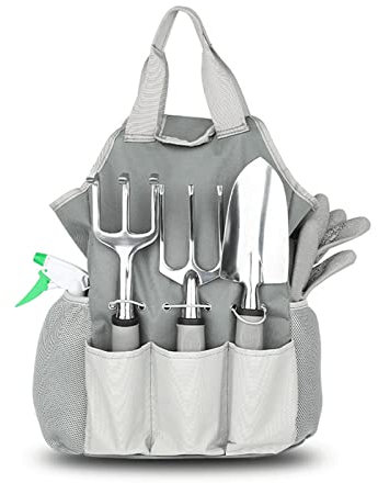 Outils de jardin , Ensemble d'outils de jardinage, kit d'outils de jardinage livré avec sac de rangement et gants, ensemble d'outils de jardinage en alliage d'aluminium - Cadeau for femmes et hommes