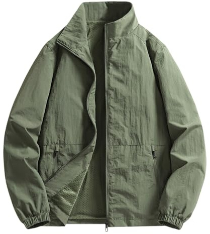 TOFOTL Giacca Ciclismo Uomo Vento Spolverino Mantello Bavarese Abbigliamento da Caccia Nero Collezione Tecnica Le Accessori Giubbotto Antivento Completo Antipioggia Uomo Giacca 14Verde Militare L