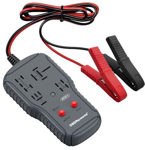 Relay Tester, 12V/24V Tester Batteria Auto, Automotive Relay Tester, Relè Elettronico Analizzatore Strumento Diagnostico, Strumento Diagnostico Con Clip, Adatto Per Automobili e Motociclette