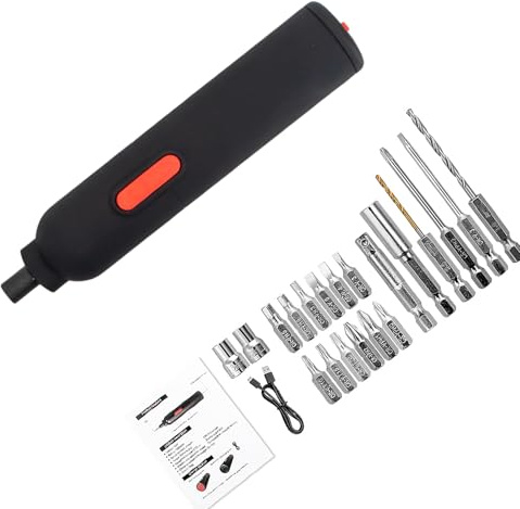 Destornillador inalámbrico de 1300 mAh, pequeño taladro eléctrico, destornillador automático, recargable para muebles, juegos, PC, escritorio, portátil, juego de destornilladores eléctricos
