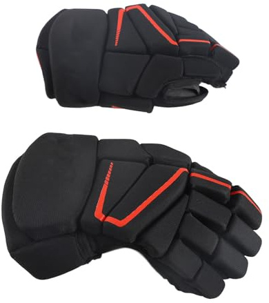 Mimdixy Guantes De Hockey sobre Hielo, De Bloqueo De Pulgar Guantes De Hockey Callejero para Adultos, Guante De Jugador De Hocky Guantes Protectores De Dedo Flexibles para Hockey sobre (10 Pulgadas)