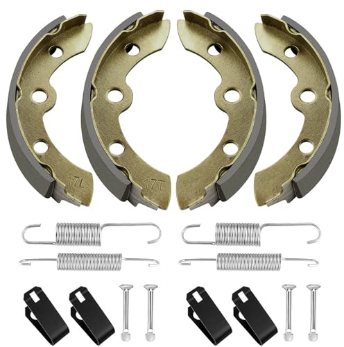 LEAPGOMAX Club Car Brake Shoes and Spring Kit for DS G&E 1995-up (Automatic Adjust)& Precedent 1018232-01 Golf Cart Replacement Brake Shoe Pads (2 Short & 2 Long)