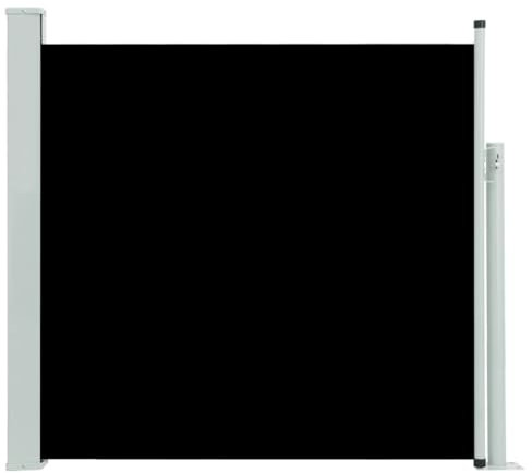 vidaXL Seitenmarkise Ausziehbar Sonnenschutz Sichtschutz Windschutz Seitenwandmarkise Seitenrollo Markise Balkon Terrasse Garten 170x300cm Schwarz
