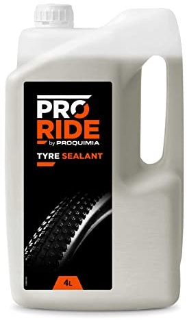 PRORIDE Tyre Sealant - Líquido Antipinchazos Bicicleta - Sellante Antipinchazos Líquido Tubeless y Cámaras - 4 Litros, Blanco