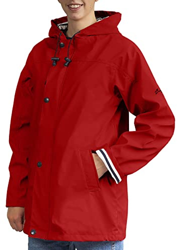 Breizh Ocean - Regnrock för damer i pansar, vattentät kappa unisex, randigt foder i sjömansstil - från XS till 4XL