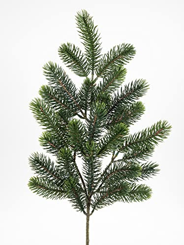 Seidenblumen Roß 6 Stück - Kunststoff-Tannenzweig Premium 65cm / 28 Tips YF künstliche Tannenzweige Kunststoff 100% PE Spritzguss