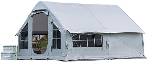 GeRRiT Glampingzelt für 6–8 Personen mit Pumpe, aufblasbare Zelte, einfacher Aufbau, 4-Jahreszeiten-wasserdichtes Outdoor-Haus zum Angeln, Camping und Wandern