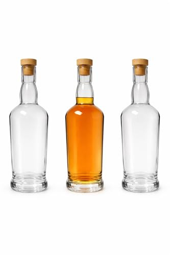made in home Lot de 8 bouteilles de 700 ml + bouchon, bouteilles pour whisky, gin, tequila