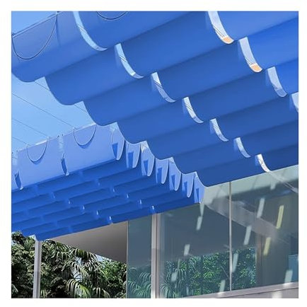 Voile d'ombrage en forme de U - Respirant - Protection UV - Pour extérieur, terrasse, jardin ou piscine - 2,4 x 8 m