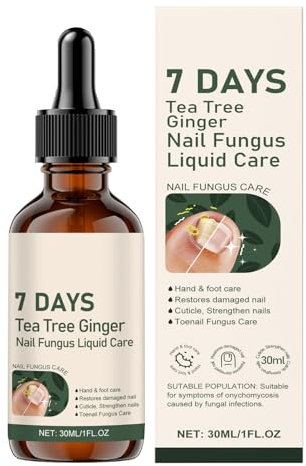 Toe Nail Fungal Treatment, Tea Tree and Ginger Nail Fungus Treatment, Tea Tree Oil for Nail Fungus, Anti Fungal Nail Treatment for Toenail, Strengthen Cuticle Oil for Damaged Nails