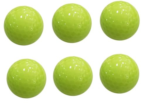 DECOMELODY 6 Stück Leuchtende Golfbälle Aus Synthetischem Material Fluoreszierender Nachtball Für Golftraining Dämmerung Und Abend Golfspaß