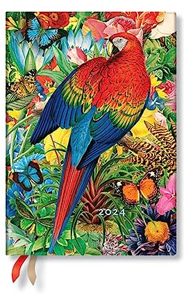 Tropical Garden (Nature Montages) Midi 12-month Dayplanner 2024