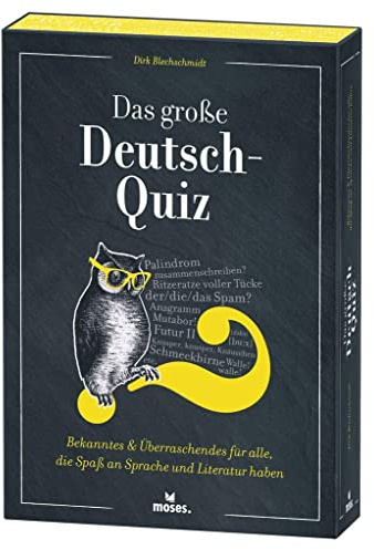 moses. Das große Deutsch-Quiz | Bekanntes und Überraschendes für alle, die Spaß an Sprache und Literatur haben | Quizfragen und Rätsel auf 75 Karten von Dirk Blechschmidt