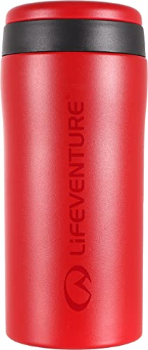 Lifeventure Thermal Mug, Leakproof & Vacuum Insulated Reusable Coffee Travel Cup, 300ml, Matt Red