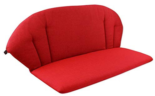 OUTLIV. Polsterauflage Elegance 2-Sitzer Bank Auflage 100x80 cm Sitz- Rückenkissen Rot Sitzauflage für Gartenbank und Sitzbank