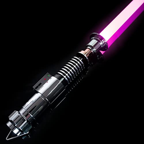 Saber King FX | Luke EP6 Smooth Swing Lightsaber | RGB Lightsaber Power FX | 12 RGB Colours 10 Set Sound Fonts | Flash on Clash | Swing on | S-NO046 (Luke EP6 - RGB), Silver