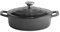 APS 88301 Teglia con coperchio 5 STARS, in ghisa, adatta all'induzione, resistente al forno, con supporto per il coperchio, Ø 25 cm, 2,5 litri, antracite
