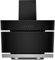 electriQ 60cm Angled Cooker Hood - Black and Stainless Steel