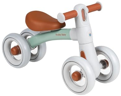 Buddy Baby - Bicicleta sin Pedales XRIDER - Desde 12 Meses - Ultraligera (Solo 1,5 kg) - Ruedas EVA silenciosas - Giro Manillar Seguro 135° - Herramientas Incluidas - Luz integrada con 3 Modos