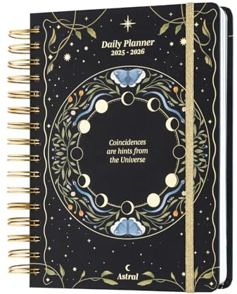 Grupo Erik: Diario Scolastico 2025 2026 Astrale, Agenda giornaliera 12 mesi, Formato A5 14,8x21cm, Agenda Astrologica 2025, Diario scuola 2025 2026 medie