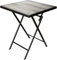 BRUBAKER Mesa de Jardín Bergamo - Tabla de Balcón 58 x 58 cm Impermeable de Metal con Aspecto de Madera - Mesa Plegable para Balcón, Terraza - Gris