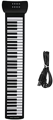 Mtlavishness Handrulle Piano 61 Nyckelfällbar silikon laddningsbar elektronisk tangentbord Musikinstrument för bärbar användning