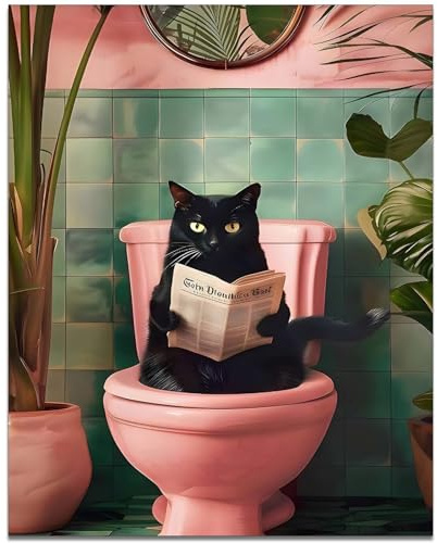 Paint by Numbers for Adults Cat on Toilet Design 16 x 20 in Painting by Numbers Kits for Adults and Children DIY Paint by Number Set Custom Paint by Numbers Adult Paint by Numbers Canvas Kit Suitab