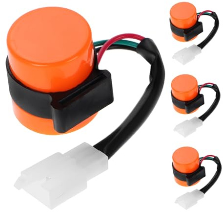 HANABASS Relais Clignotant Broches pour Moto et Atv Signal Lumineux Stroboscopique Étanche avec Buzzer Alerte pour Scooter Quad et Camion Sécurité Routière Améliorée