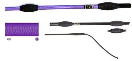 JA Horse JA0002 Fleck FELDMANN Balance Dressurgerte – Einfarbige Reitgerte mit rutschfestem Griff und flexiblem Nylongespinst (08-lila, 110 cm)