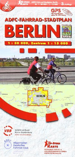 ADFC-Fahrrad-Stadtplan Berlin: 1:30000, Zentrum 1:15000