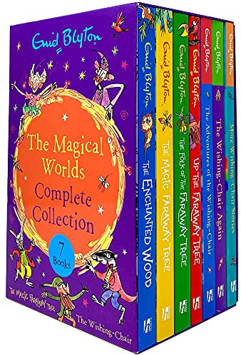 Enid Blyton THe Magical Worlds Complete Collection 7 Books Box Set (Magic Faraway Tree, Enchanted Wood, Folk of the Faraway Tree, Adventures of the Wishing-Chair & MORE!)