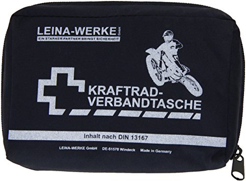 Leina-Werke 17013 Kraftrad-Verbandtasche Typ II mit Klett, Blau/Weiß