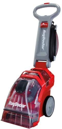 Rug Doctor Deep Carpet Cleaner | 30% More Suction Power than Comparable Machines| Dual Cross Action Brushes | Upright Carpet Cleaner with Upholstery Attachment, 1300W, Red/Grey