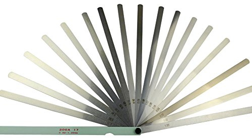 AHL 30cm Calibre Fijo Feeler Galga de Espesores 0.02-1mm 17 Hojas