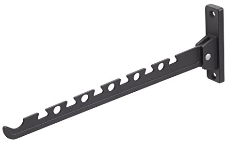 Metafranc Svart klädfläkt - 330 x 28 mm - 20 kg lastkapacitet - robust material - platsbesparande vikningsfunktion/klädskena/väggkrok/fällkrok/hänganordning