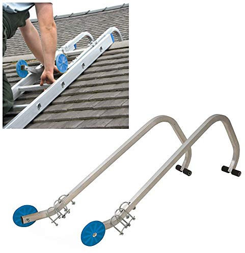 Universal Quick Fit Roof Ladder Hook Kit for Extension Ladders with Wheels & Fixings