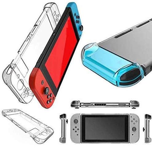 HOUSON Transparent Case Cover, Transparent Case Schutzhülle Stoßdämpfung und Anti-Scratch Passt Nintendo Switch Tasche für Nintendo Switch Konsole und Controller Hartschale