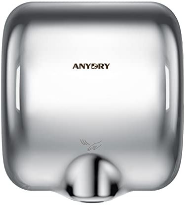 anydry 2800 Asciugamani ad Aria Commerciale, Asciugamani Elettrico Automatico con Fotocellula, a Parete, Guscio in Acciaio Inossidabile Resistente.1650W(Lucidato)