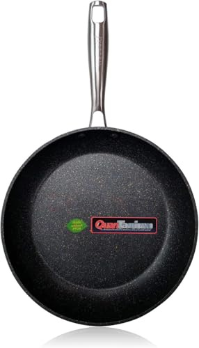WECOOK! Ecochef Sartén Aluminio Forjado 28 cm, Inducción, Antiadherente QUANTANIUM Ecológico 3 Capas sin PFOA, 4mm Espesor, Apta Todas las Cocinas, Vitrocerámica, Gas, Lavavajillas