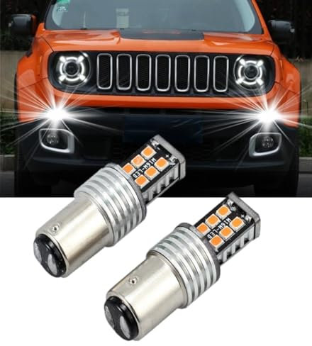 Coppia Luci Diurne DRL Di Posizione 15 Led BAY15D P21/5W Lampadine CANBUS 100% No Errore 6000K Bianco Ghiaccio