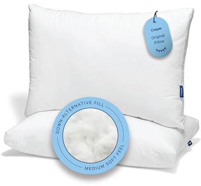 Casper Sleep Pillow for Sleeping Pack of Two, Standard, White