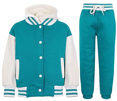 A2Z 4 Kids Girls Boys Baseball Tracksuit Jogging Suit Activewear Set | Matching Top and Bottom Tracksuit for Sports, Running and Casual Wear