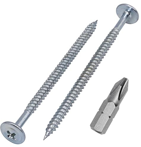 (Pack of 30 pcs) Zinc Plated Steel 4.2 x 75 mm Wood Screws, Metal Screws, Phillips Modified Truss Head, Self Tapping (30, 4.2 x 75 mm)