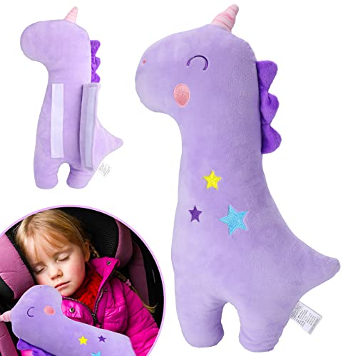 Pinkgarden Coussin de ceinture de sécurité pour Enfants, Housse de ceinture de sécurité pour Enfants, Coussin de Sangle de siège pour Tout-Petits, Coussin de Sangle d'appui-tête (Licorne)
